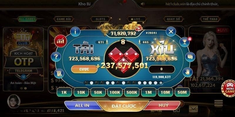 Game tài xỉu tại 123Win cung cấp cửa cược với tỷ lệ thưởng lớn